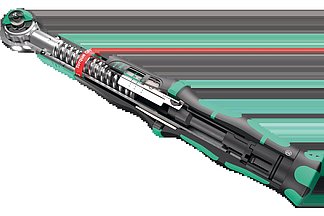 Clé dynamométrique Safe-Torque avec mécanisme de débrayage – l’application d’un couple trop élevé est exclue.