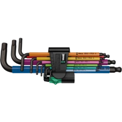 950/9 Hex-Plus Multicolour 1 Jeu de clés mâles coudées, syst. métrique, BlackLaser, 9 pièces