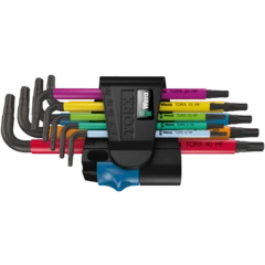 967/9 TX Multicolour HF 1 Clés mâles coudées TORX® HF avec fonction de retenue, 9 pièces
