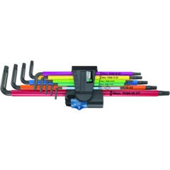 967/9 TX XL Multicolour HF 1 Jeu de clés mâles coudées TORX® HF avec fonction de retenue, version longue, 9 pièces